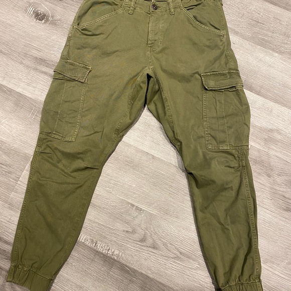 Khaki green cargo pants - Picture 1 of 3
